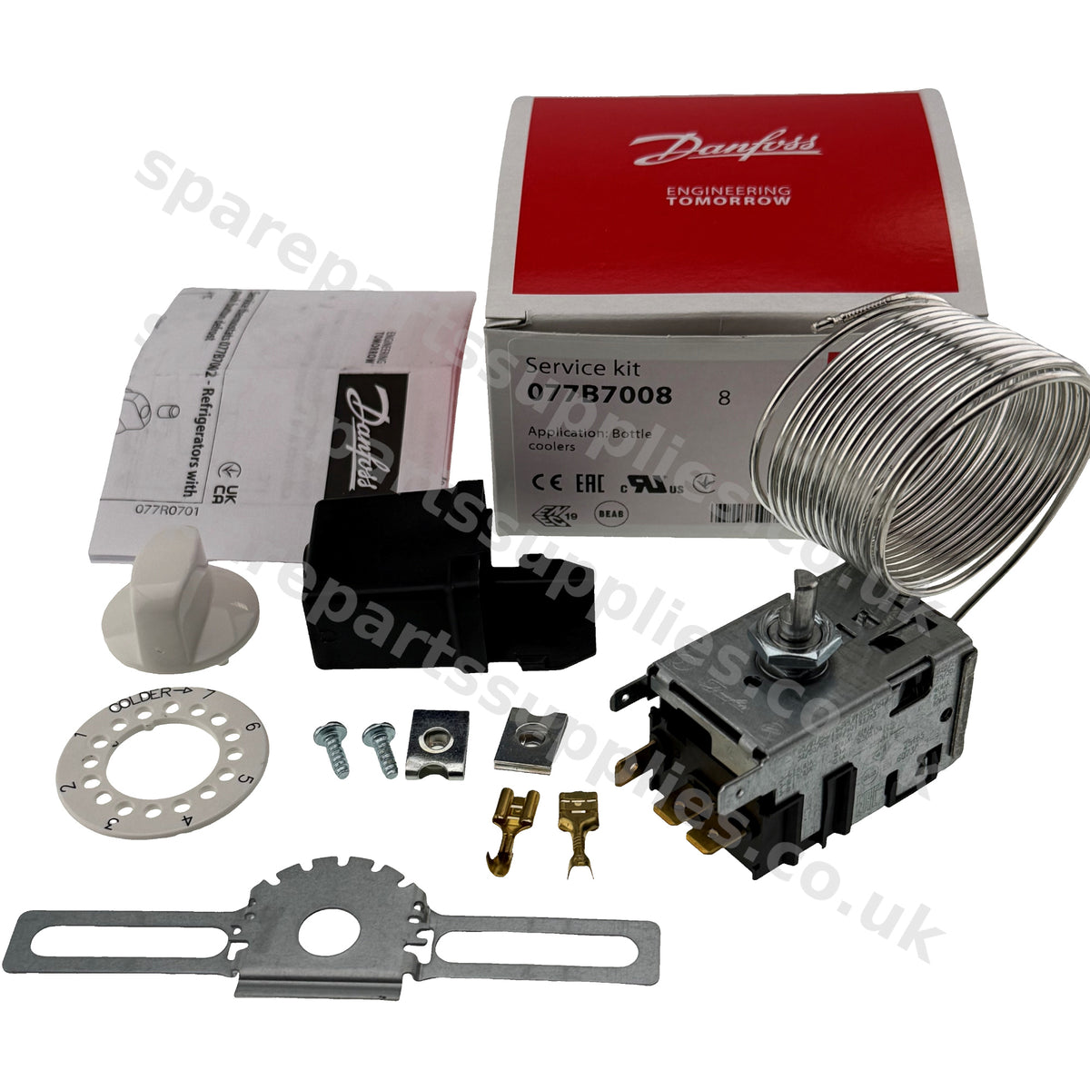 Danfoss 077B-7008 Service Thermostat Kit No.8 | Bottle Coolers, Chillers & Wine Cabinets