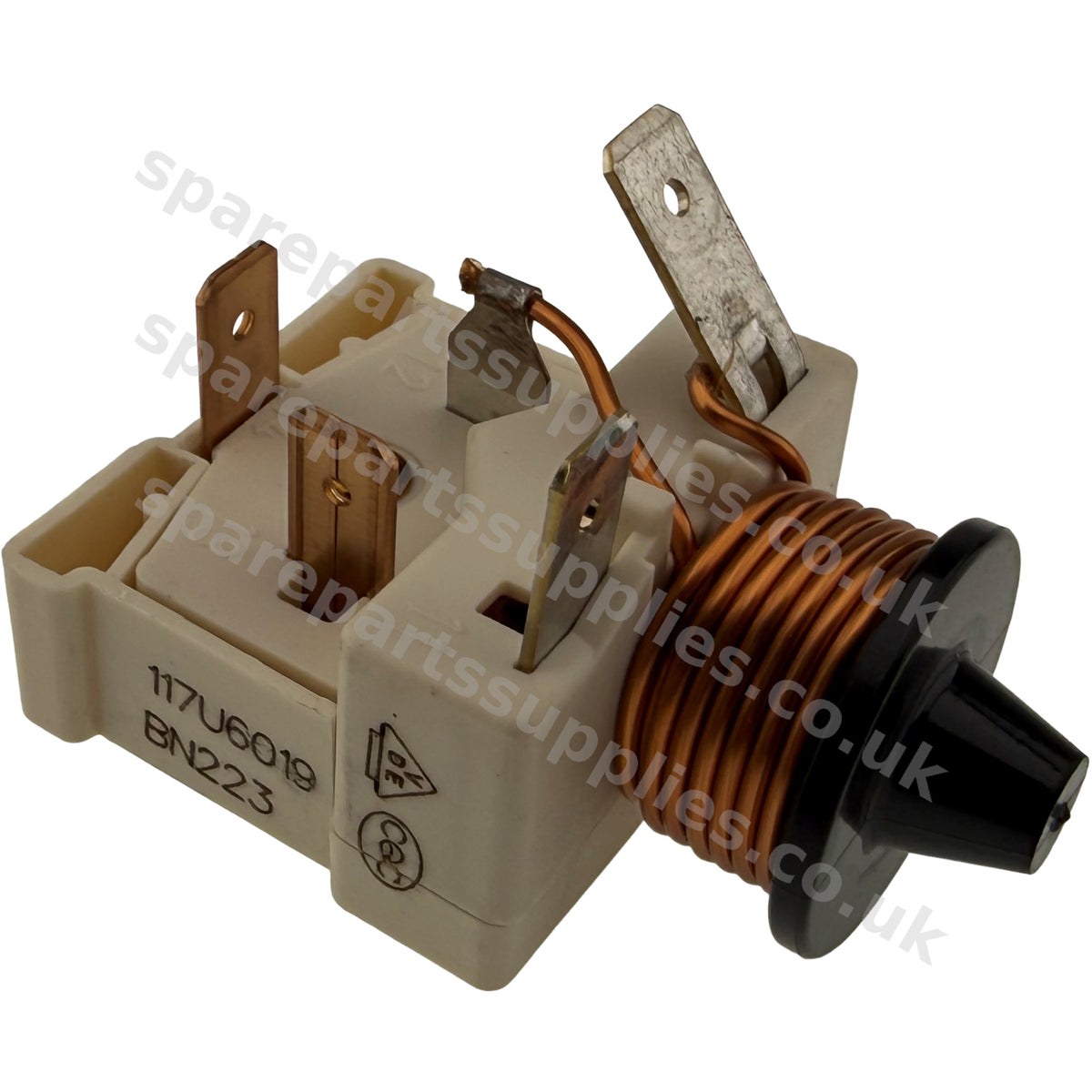 Danfoss Secop 117U6019 Compressor Start Relay HST | 5-Contact Push Fit | Fridge Freezer